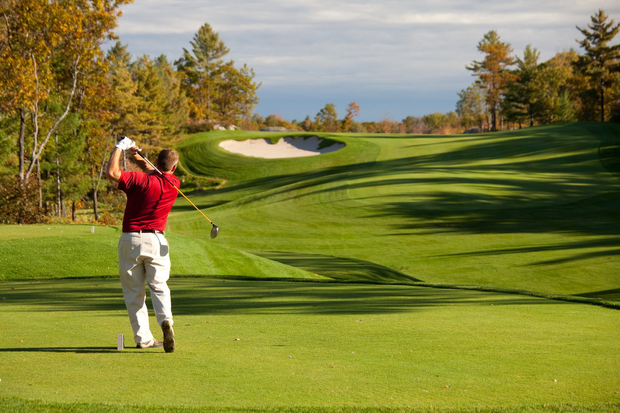 Man Playing Golf
