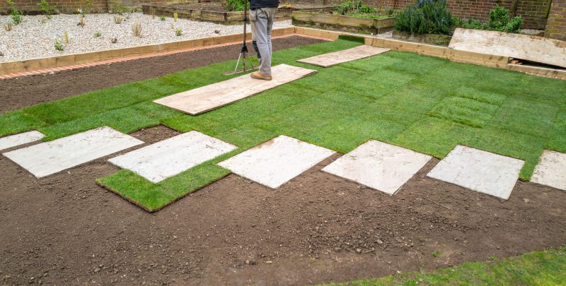 Man Laying Turf